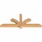 Ekena Millwork Redmond Smooth Timber Gable Bracket, Western Red Cedar, 60"W x 25"H x 3 1/2"D x 3 1/2"F, 10/12 Pitch GBW060X25X0404RED00SWR - alternate 2